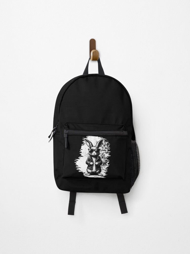 Thumbnail 1 of 3, Backpack, rabbit with sunglasses designed and sold by Ultimate-Rabbit.