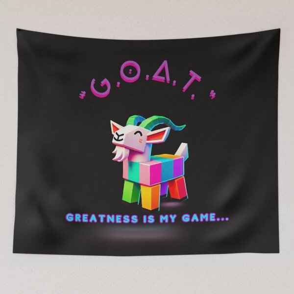 Item preview, "G.O.A.T." Pixelated Goat Vibrant Design - From The "SAY WHAT NOW ?!?" Collection By TOUDOU DIGITAL designed and sold by ToudouDesign.