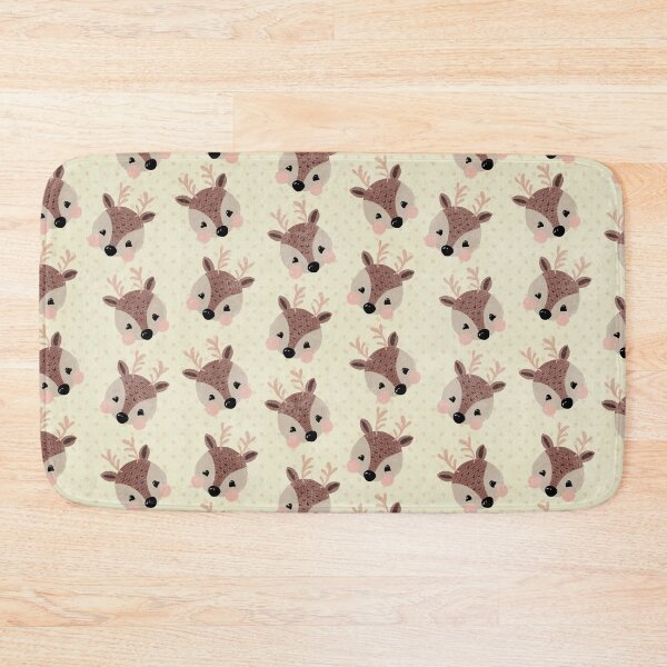 Item preview, Cute reindeer on cream with pink spots designed and sold by SJAPhoto.