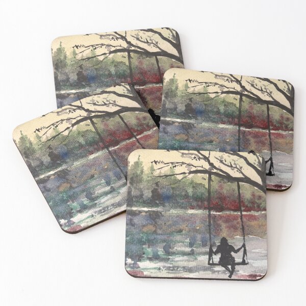 Item preview, Tree Swing Watercolor Landscape designed and sold by TheArtCave.