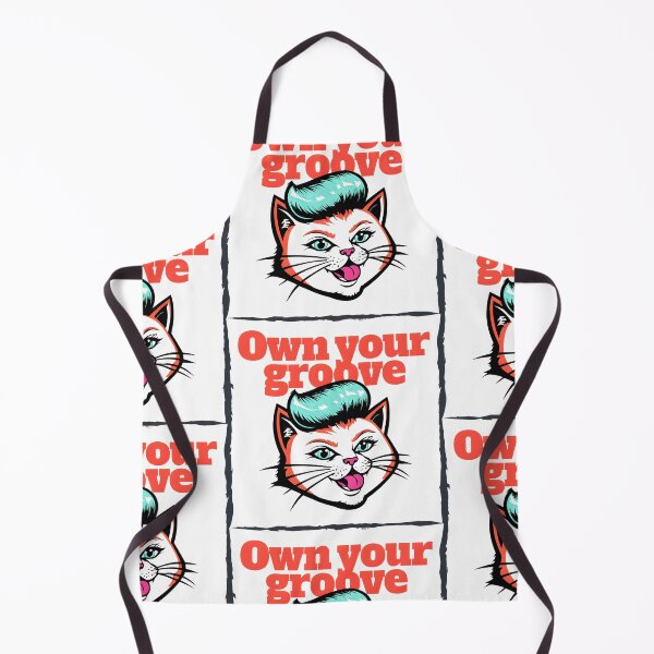 Item preview, Own your groove starring a confident cartoon cat in bold tones designed and sold by SplashTastic.