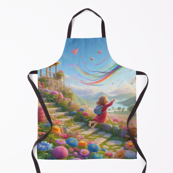 Item preview, Dreamy Floral Garden with Flying Kite - Kids Art designed and sold by choder61.