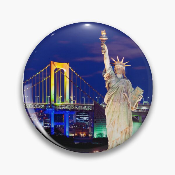 Item preview, The Statue of Liberty in Odaiba at Night designed and sold by JAPANESE FAVORITES.