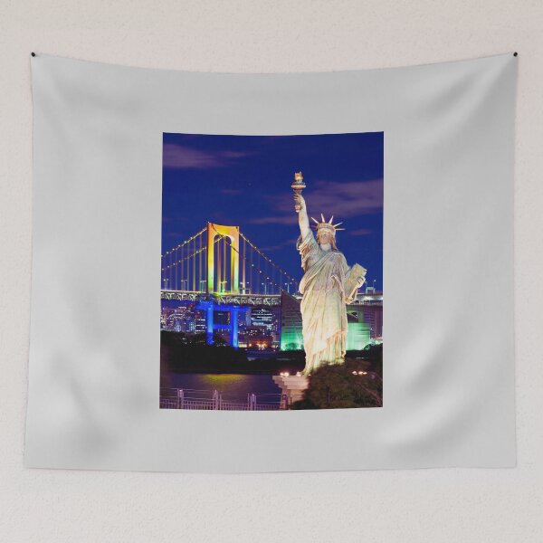 Item preview, The Statue of Liberty in Odaiba at Night designed and sold by JAPANESE FAVORITES.