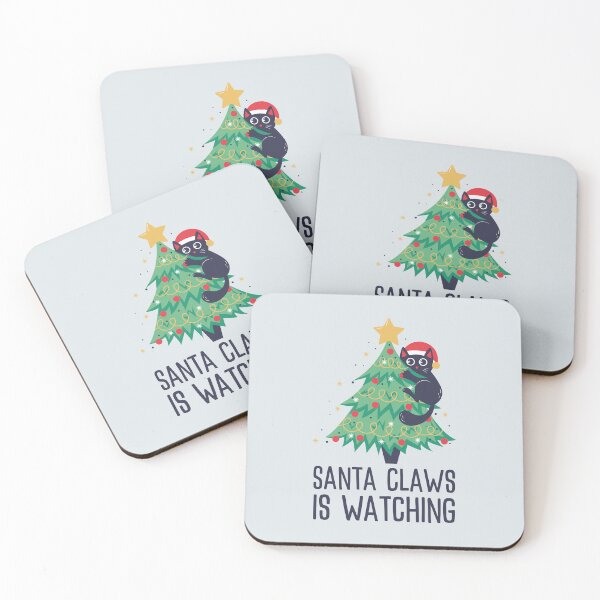 Item preview, Christmas Cats - Santa Claws Is Watching designed and sold by musthavewords.