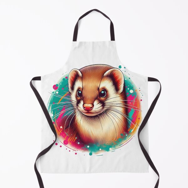 Item preview, A cute and curious weasel with a colorful background designed and sold by Marcoshop10.