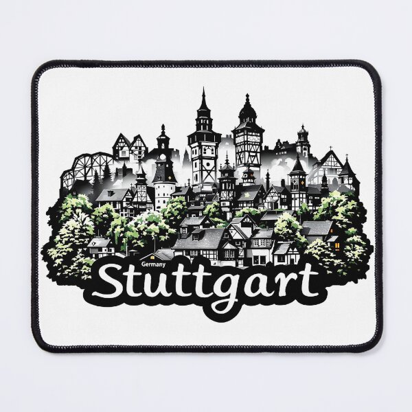 Item preview, Stuttgart Skyline Design | Iconic Germany Art designed and sold by gittuska11.