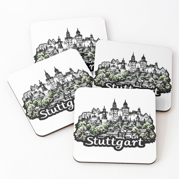 Item preview, Stuttgart Skyline Design | Iconic Germany Art designed and sold by gittuska11.