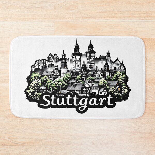 Item preview, Stuttgart Skyline Design | Iconic Germany Art designed and sold by gittuska11.