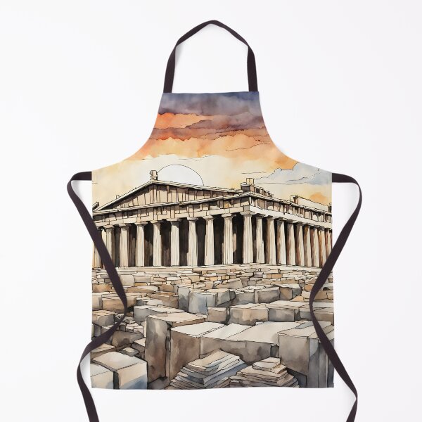 Item preview, Parthenon Splendor: Athens Sunset with Watercolor Beauty designed and sold by LSVart.