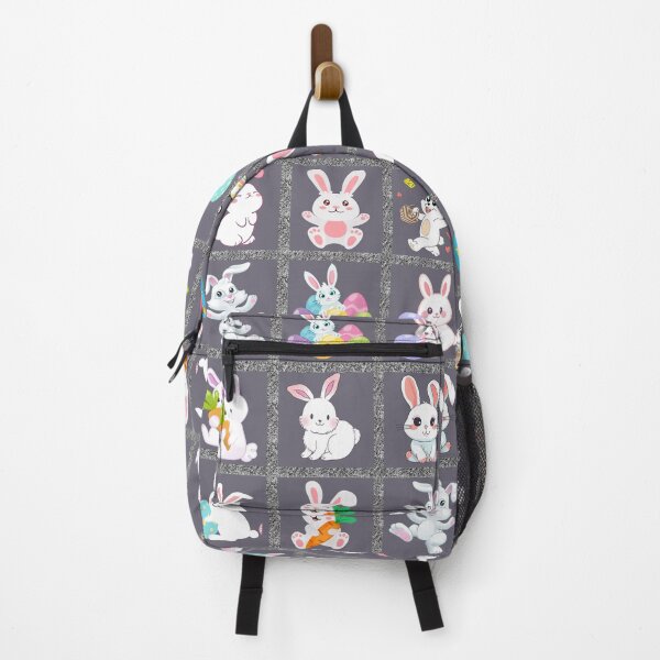 Aperçu de l'œuvre Bunny Boho : Lapin de Pâques, cadeau à motifs colorés avec des œufs de Pâques créée et vendue par Camel & Quirk.