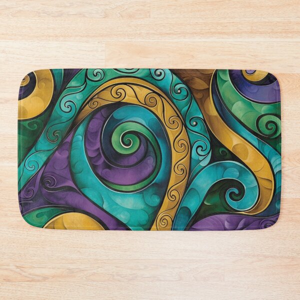 Item preview, New Zealand Māori Paua Pattern Koru Design 184 designed and sold by GrinGalore.