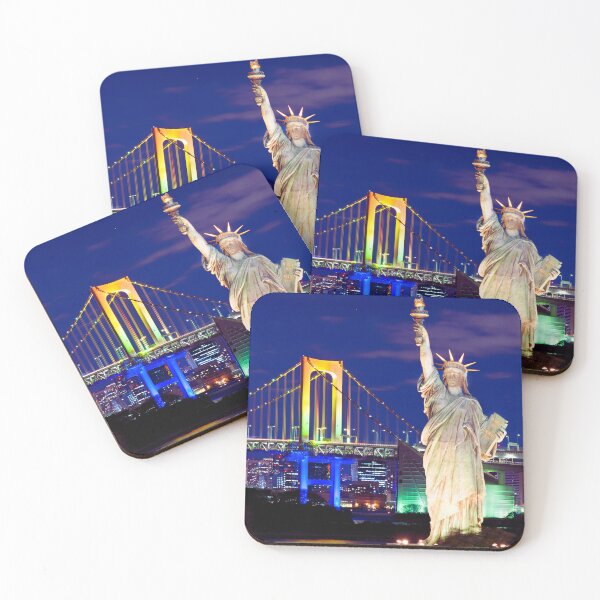 Item preview, The Statue of Liberty in Odaiba at Night designed and sold by JAPANESE FAVORITES.