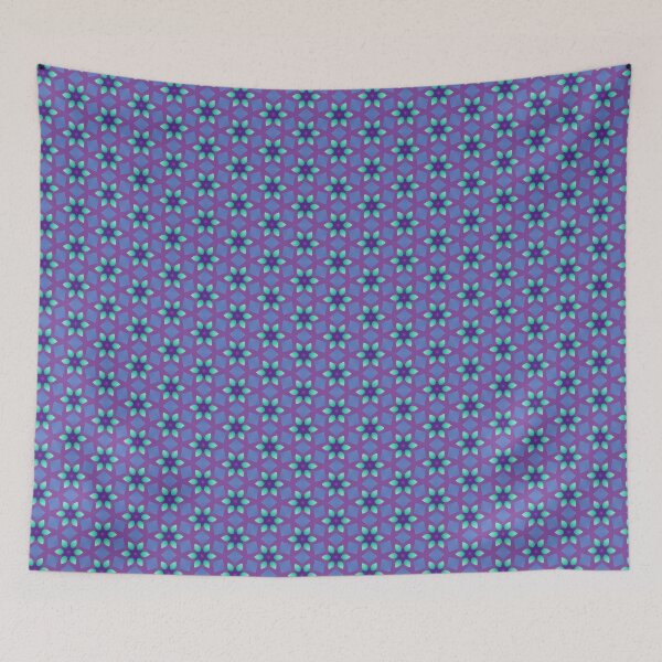 Item preview, Geometric Floral Harmony in Purple designed and sold by Genie-0750.