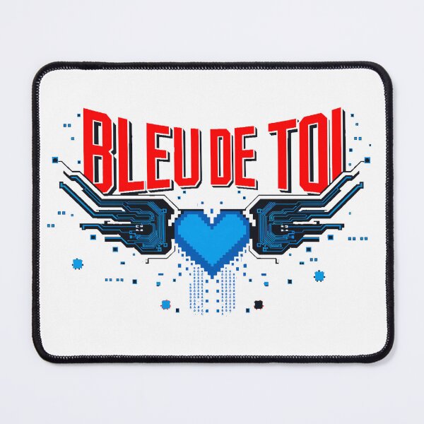 Item preview, Bleu de Toi - Cyberpunk Pixel Art Logo with Digital Heart designed and sold by ObjCrea123.