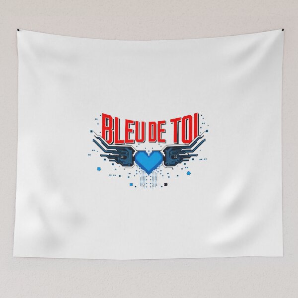 Item preview, Bleu de Toi - Cyberpunk Pixel Art Logo with Digital Heart designed and sold by ObjCrea123.