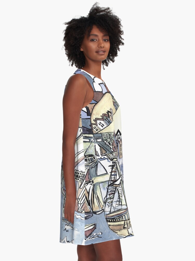Alternate view of Bristol harbour A-Line Dress