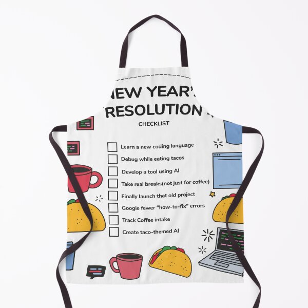 Item preview, New Year's Resolutions for Coders and Taco Lovers designed and sold by Code  Monkeys.