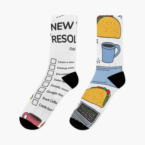 Item preview, New Year's Resolutions for Coders and Taco Lovers designed and sold by Code  Monkeys.