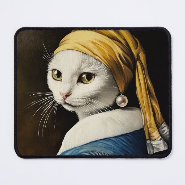 Item preview,  The Cat with the Pearl Earring - Adaption from Jan Vermeer designed and sold by MysticMarble.