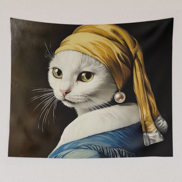 Item preview,  The Cat with the Pearl Earring - Adaption from Jan Vermeer designed and sold by MysticMarble.