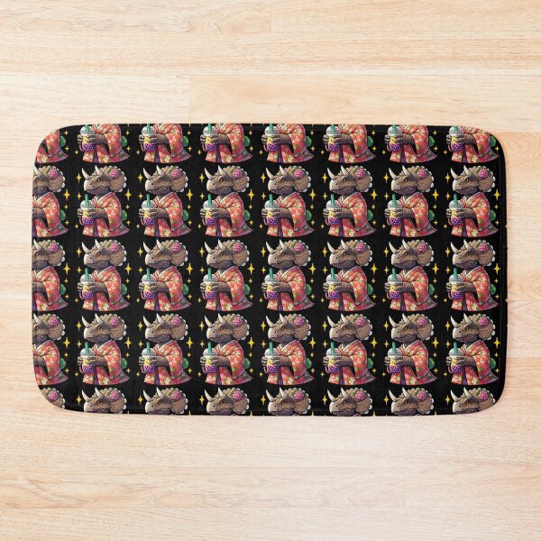 Item preview, Triceratops Drinking Bubble Tea Japanese Kimono designed and sold by Artistoos.