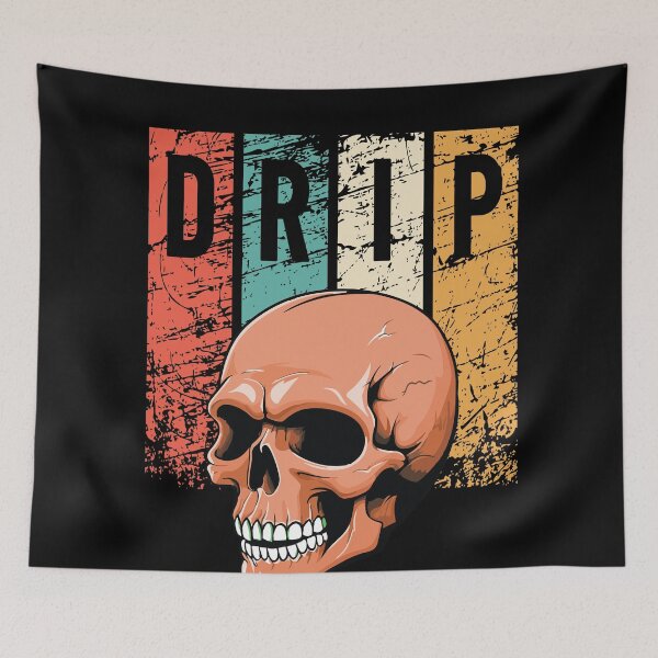 Item preview, Drip – Vibrant Grunge Skeleton Art designed and sold by saan-creatives.