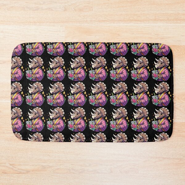 Item preview, Triceratops Drinking Bubble Tea Japanese Kimono designed and sold by Artistoos.