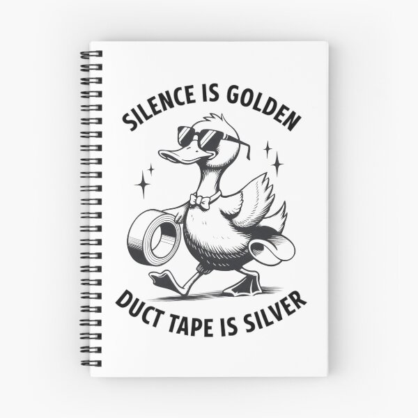 Item preview, Silence is Gold duct tape is silver designed and sold by Dominika Farkašová.