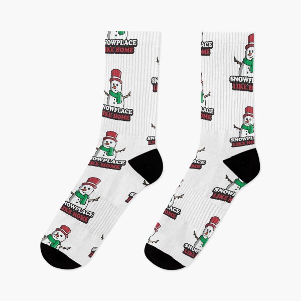 Item preview, No place like home, funny Christmas winter pun, snow man cartoon character  designed and sold by Rednosestickers.