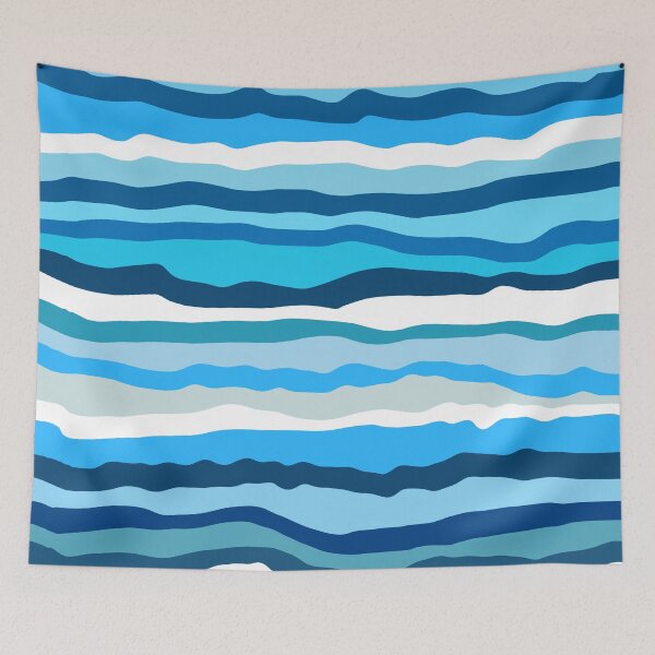 Item preview, Ocean Abstract Horizontal Lines Beachy Vibes Beach House Decor Art 2 of 4 designed and sold by Beachy.