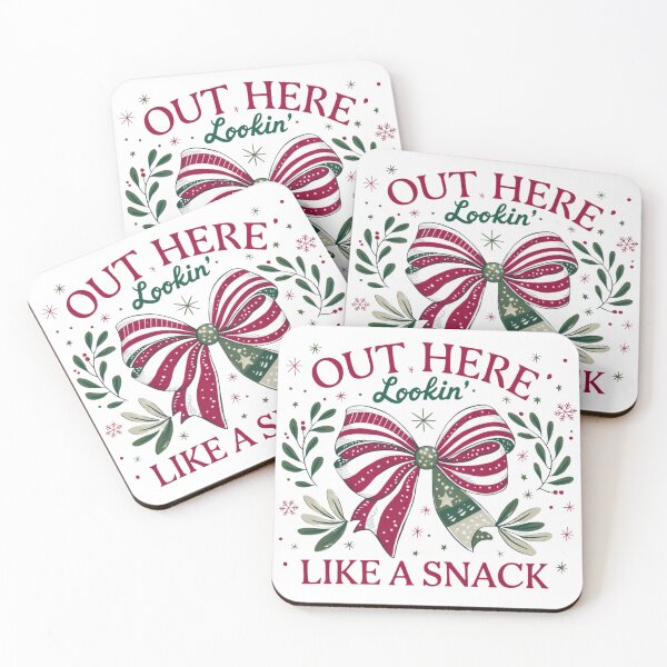 Item preview, Out here looking like a snack christmas bow mistletoe design designed and sold by Dominika Farkašová.
