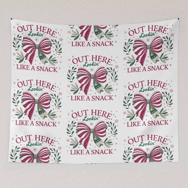 Item preview, Out here looking like a snack christmas bow mistletoe design designed and sold by Dominika Farkašová.