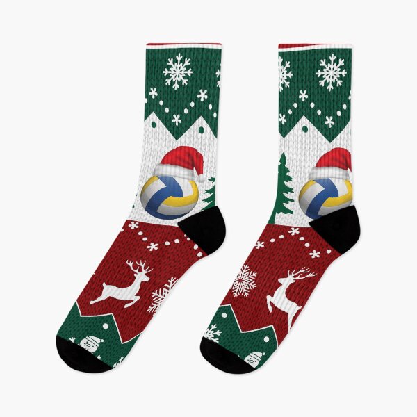 Item preview, Volleyball Santa Volleyball Christmas and Snow Sleamless designed and sold by BeebooDesign.