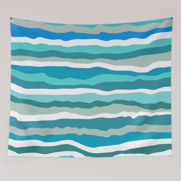 Item preview, Ocean Abstract Horizontal Lines Beachy Vibes Beach House Decor Art 4 of 4 designed and sold by Beachy.