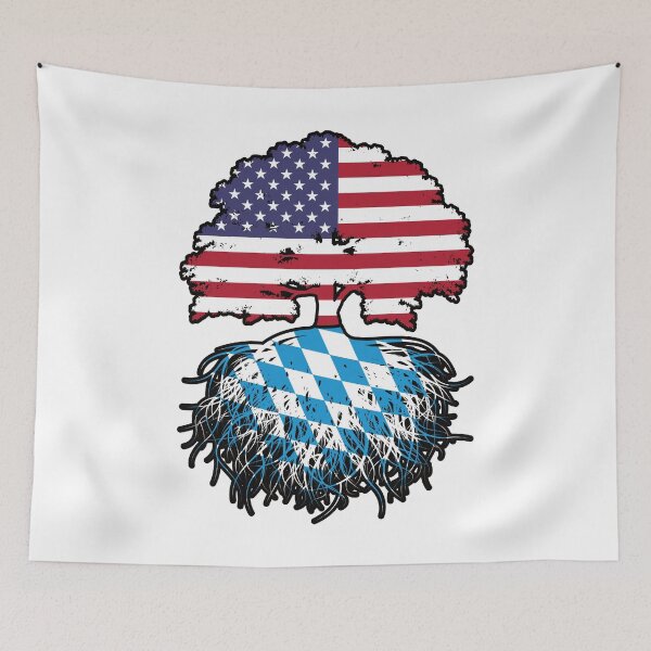 Item preview, Bavaria Bavarian American USA United States America Tree Roots Flag designed and sold by FlagX.
