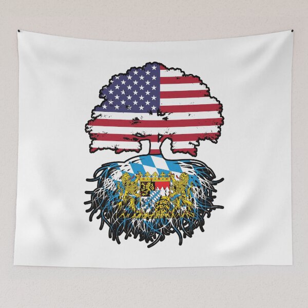 Item preview, Bavaria Bavarian American USA United States America Tree Roots Flag designed and sold by FlagX.