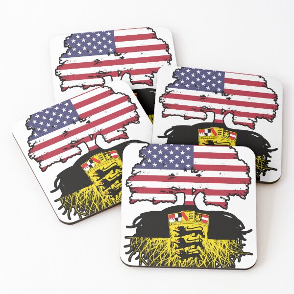Item preview, Baden-Württemberg Swabian American USA United States America Tree Roots Flag designed and sold by FlagX.