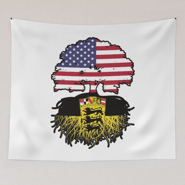 Item preview, Baden-Württemberg Swabian American USA United States America Tree Roots Flag designed and sold by FlagX.