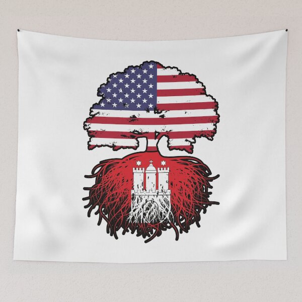 Item preview, Hamburg Hamburger American USA United States America Tree Roots Flag designed and sold by FlagX.