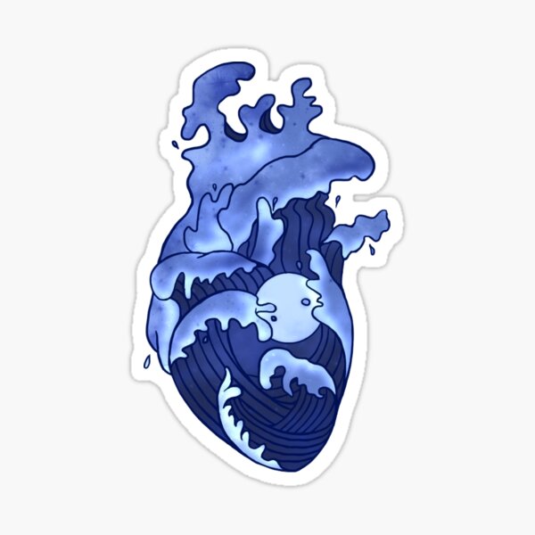 The Ocean Loves the Moon Sticker