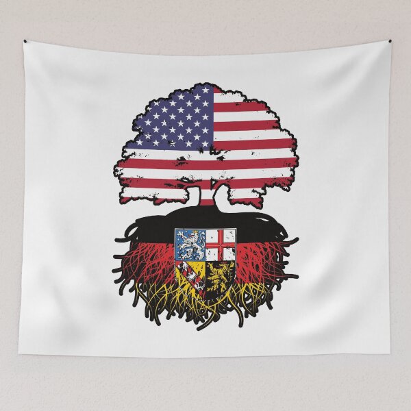Item preview, Saarland Saarlander American USA United States America Tree Roots Flag designed and sold by FlagX.