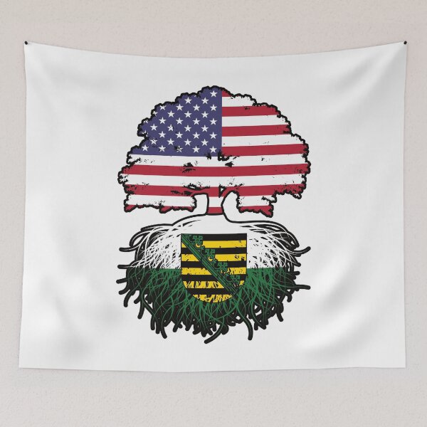 Item preview, Saxony Saxon American USA United States America Tree Roots Flag designed and sold by FlagX.