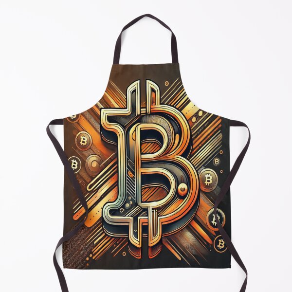 Aperçu de l'œuvre Symbole Bitcoin abstrait – Conception de crypto-monnaie moderne créée et vendue par photoparadise22.