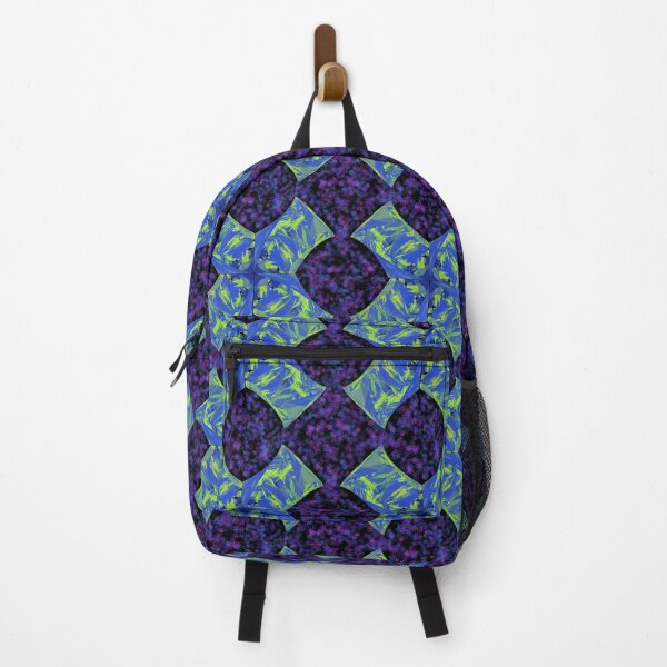 Item preview, Design with purple flowers and abstract figures in blue-green designed and sold by marinasfamily.