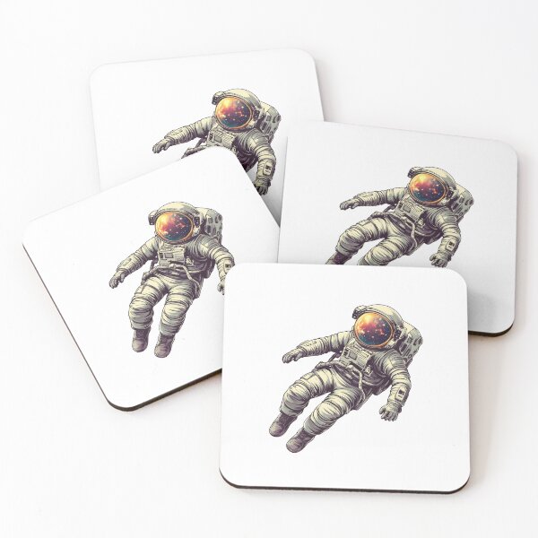 Item preview, Astronaut Floating in Space with a Glowing Helmet Reflection designed and sold by Enea Kelo.