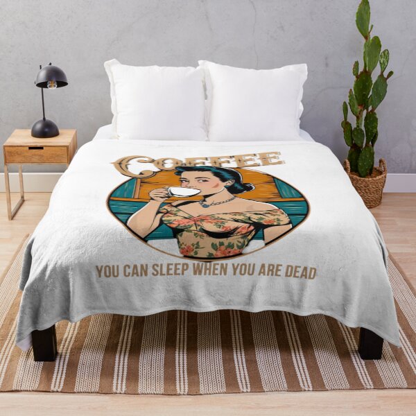 Item preview, Coffee, you can sleep when you are dead, funnyfits70, Humor, Funny, retro, vintages, funny quotes, animal humor, designed and sold by FunnyFits70.
