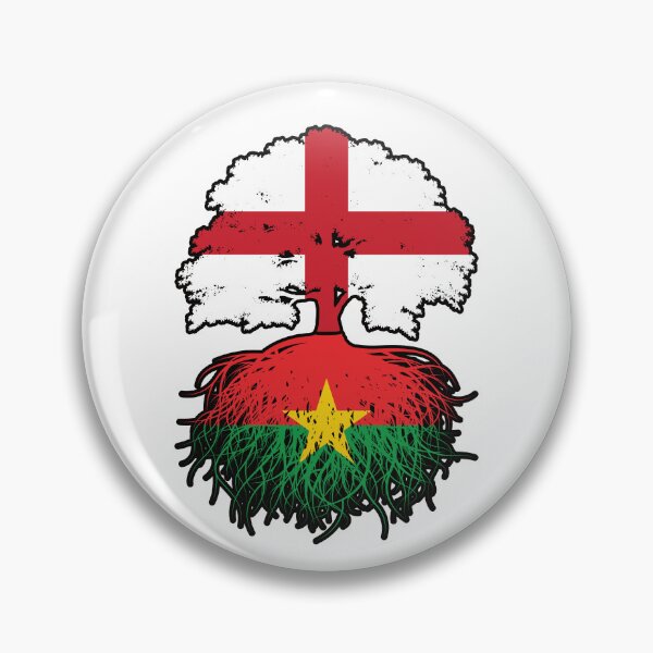 Item preview, Burkina Faso Burkinabe English England Tree Roots Flag designed and sold by FlagX.