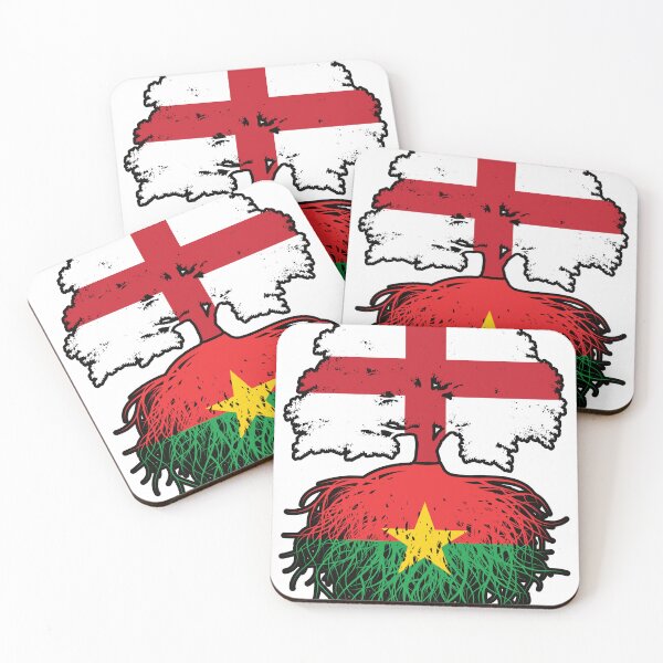 Item preview, Burkina Faso Burkinabe English England Tree Roots Flag designed and sold by FlagX.
