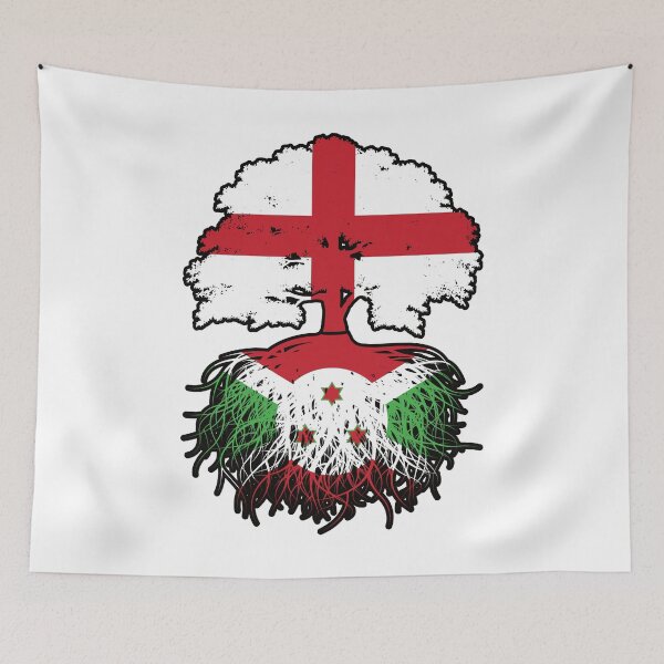 Item preview, Burundi Burundian English England Tree Roots Flag designed and sold by FlagX.